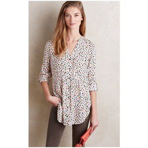 Anthropologie Maeve Calia Tophat Printed Tunic